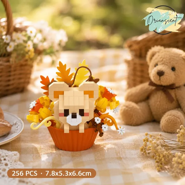 Golden_Panda_Flower_Pot_Nano_Block_Set