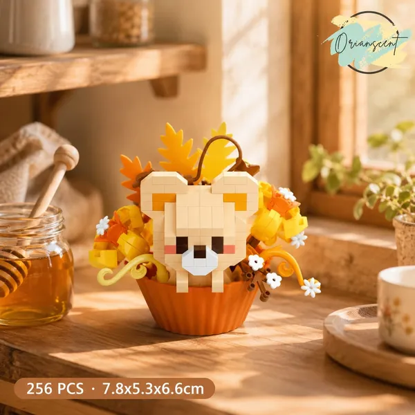 Golden_Panda_Flower_Pot_Nano_Block_Set