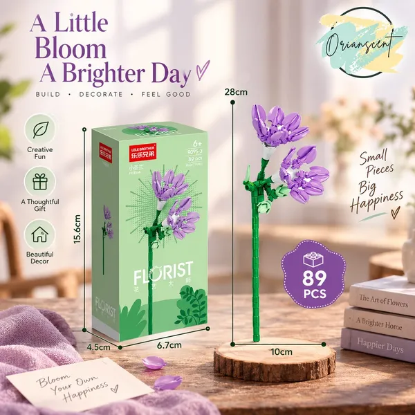 DIY_Purple_Gladiolus_Flower_Building_Block_Set_–_122_Pieces