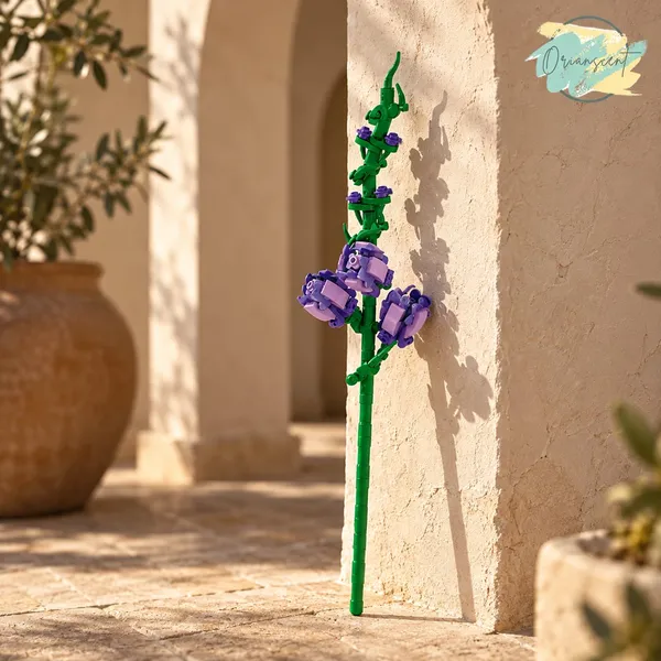 DIY_Purple_Gladiolus_Flower_Building_Block_Set_–_122_Pieces