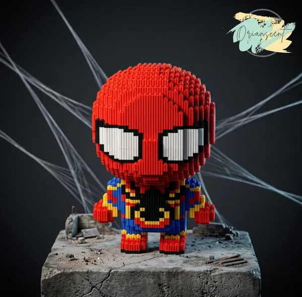 Big_Head_Spiderman_Micro_Building_Blocks_Set