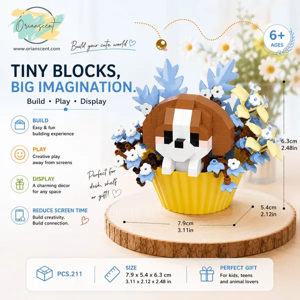 Orianscent_Building_Blocks_Panda_In_Flower_Pot_Animal_Theme_Diy_Construction_Toy_With_Display_Case_Educational_Diy_Construction_Toy_Kit_For_Kids_Creative_Animal_Building_Block_Set_Brown