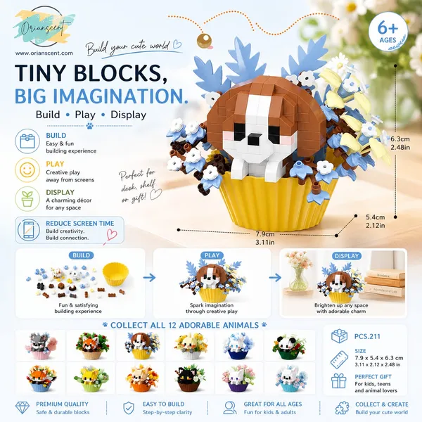 Orianscent_Building_Blocks_Panda_In_Flower_Pot_Animal_Theme_Diy_Construction_Toy_With_Display_Case_Educational_Diy_Construction_Toy_Kit_For_Kids_Creative_Animal_Building_Block_Set_Brown