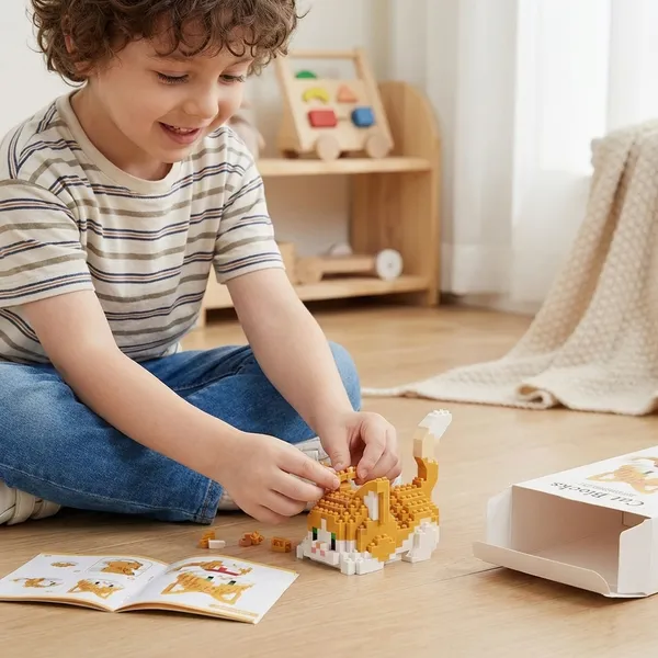 Cat_Building_Block_Toy_-_White_&_Yellow