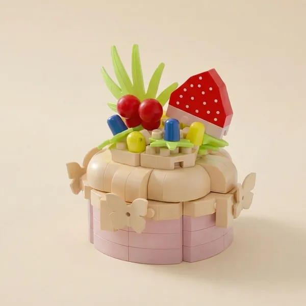 Building_Blocks_Cake_Model_Set_162_Pieces_Bakery_Theme_Strawberry_House_Design_Beige