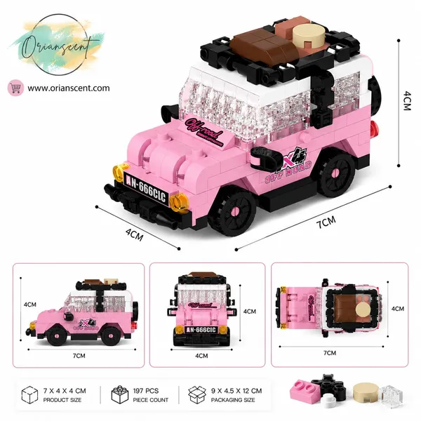 Pink_Off-Road_SUV_Mini_Car_Building_Block_Set