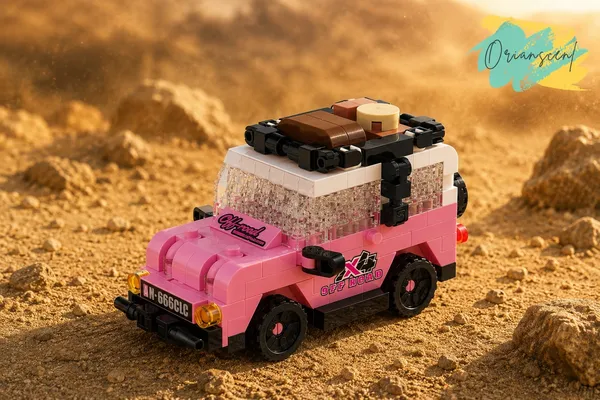 Pink_Off-Road_SUV_Mini_Car_Building_Block_Set