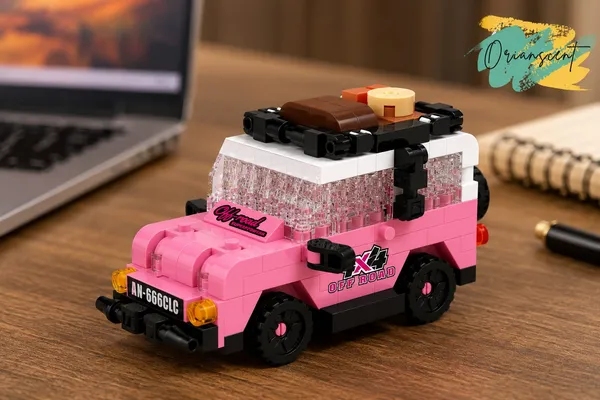 Pink_Off-Road_SUV_Mini_Car_Building_Block_Set