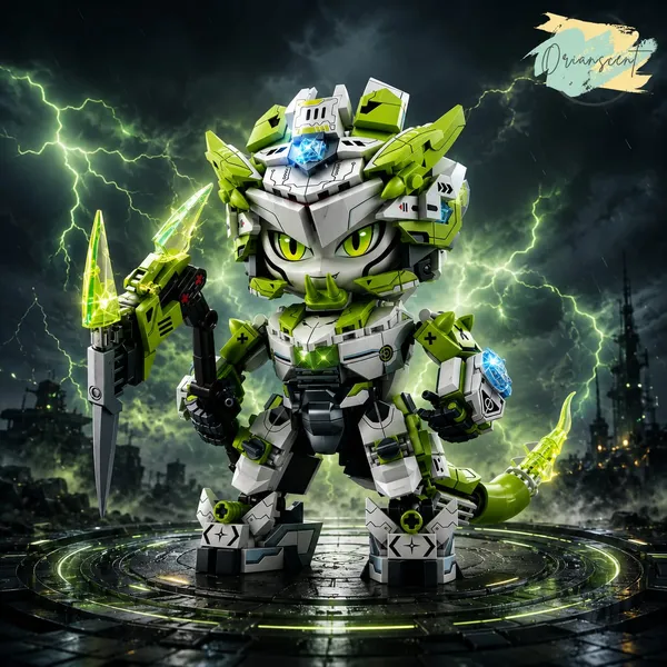 DIY_Zodiac_Snake_Mecha_Building_Block_Set_–_553_Pieces