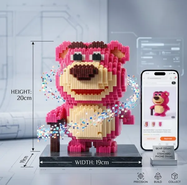 DIY_Micro_Building_Blocks_–_Pink_Bear_Collectible_Figure