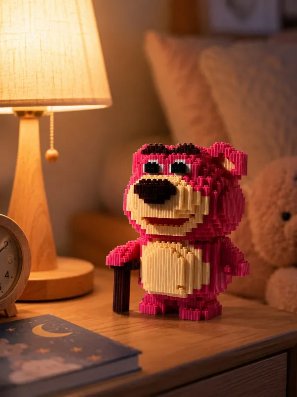 DIY_Micro_Building_Blocks_–_Pink_Bear_Collectible_Figure