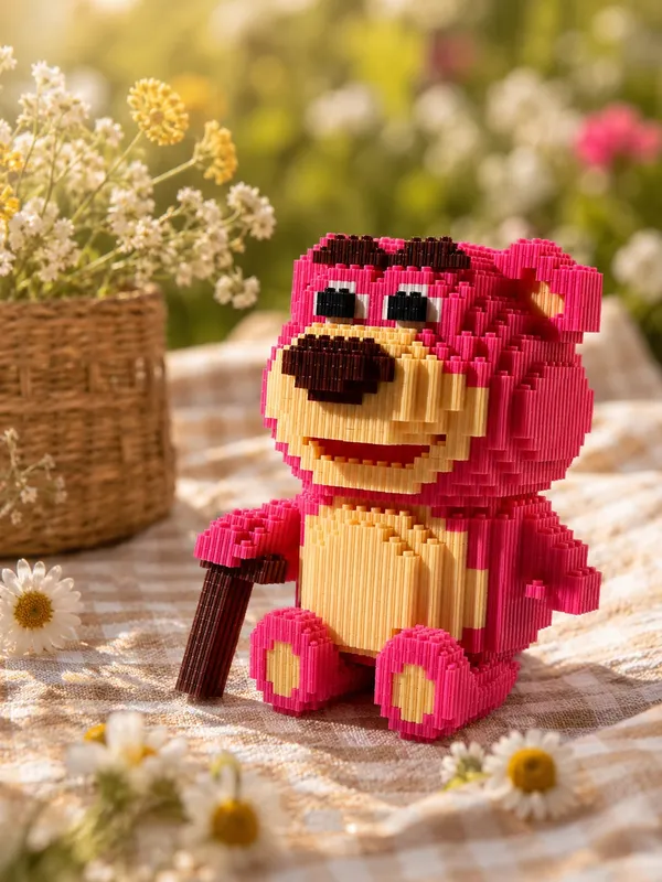 DIY_Micro_Building_Blocks_–_Pink_Bear_Collectible_Figure
