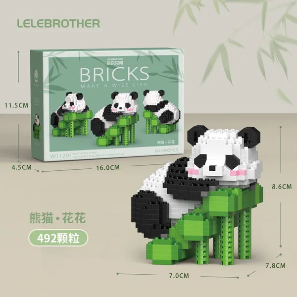 New_Playing_Panda_Building_Block_Toys_-_Climbing_Panda