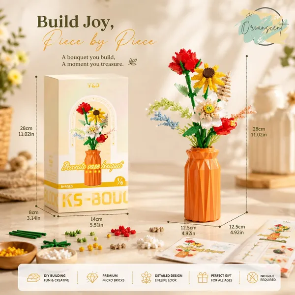 DIY_Flower_Bouquet_Building_Block_Set_with_Vase_–_Creative_Home_Décor_(283_Pcs)