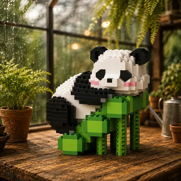 New_Playing_Panda_Building_Block_Toys_-_Climbing_Panda