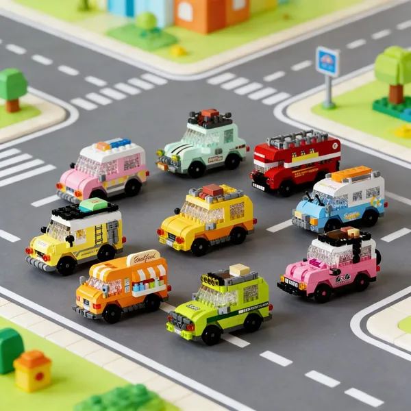 Street_Food_Truck_Mini_Car_Building_Block_Set
