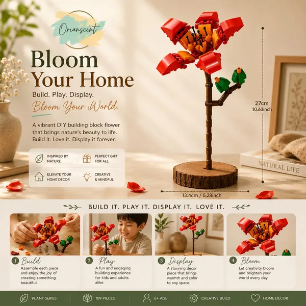 DIY_Red_Camellia_Flower_Building_Block_Set_–_109_Pieces