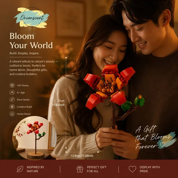 DIY_Red_Camellia_Flower_Building_Block_Set_–_109_Pieces