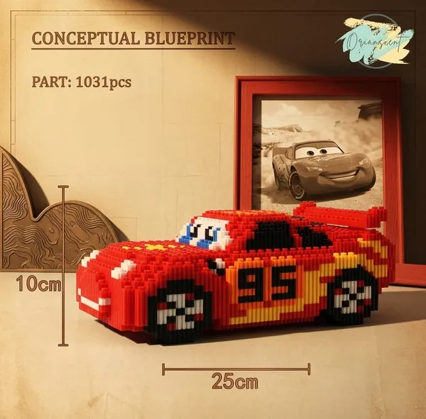 DIY_Micro_Building_Blocks_–_Lightning_Race_Car_(1031_Pieces)