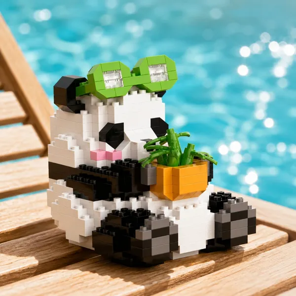 New_Playing_Panda_Building_Block_Toys_-_With_Planter