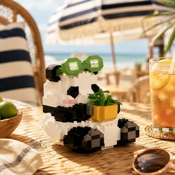 New_Playing_Panda_Building_Block_Toys_-_With_Planter