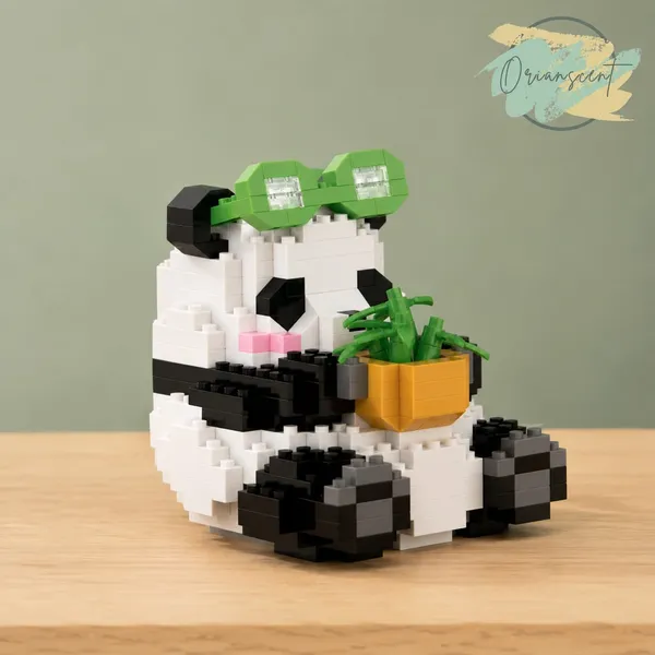 New_Playing_Panda_Building_Block_Toys_-_With_Planter