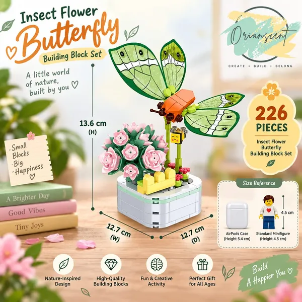 DIY_Butterfly_Garden_Building_Block_Set_(226_Pcs)