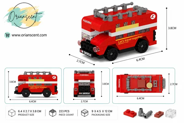 Double_Decker_Bus_Mini_Car_Building_Block_Set