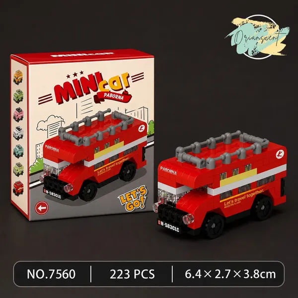 Double_Decker_Bus_Mini_Car_Building_Block_Set