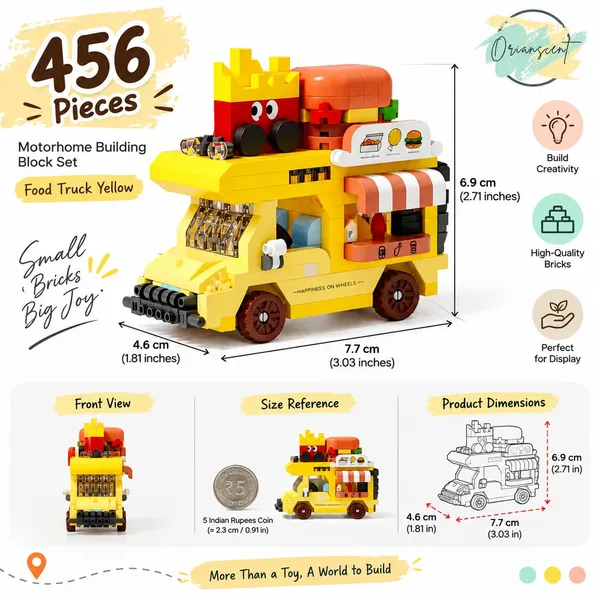 Motorhome_Building_Blocks_Set_Food_Truck_Yellow