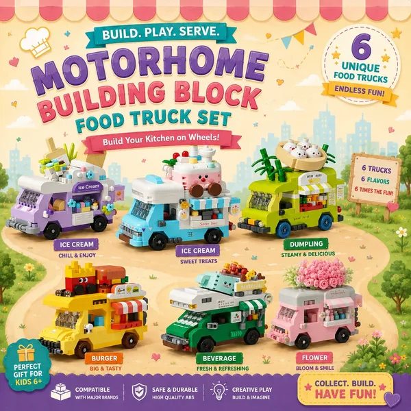 Motorhome_Building_Blocks_Set_Food_Truck_Yellow