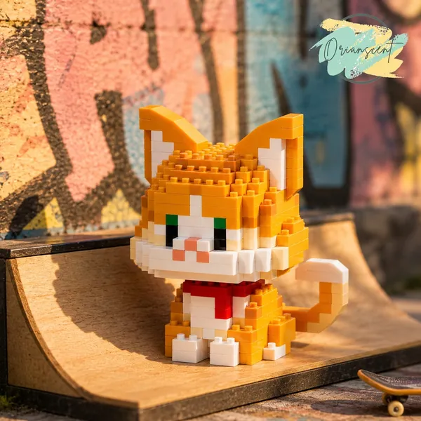 Cat_Building_Block_Toy_-_White_&_Yellow