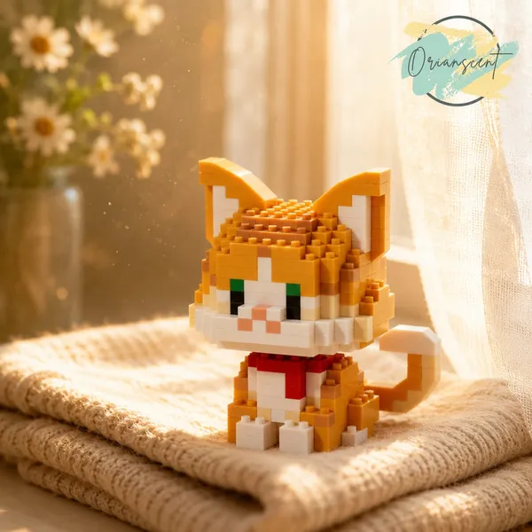 Cat_Building_Block_Toy_-_White_&_Yellow