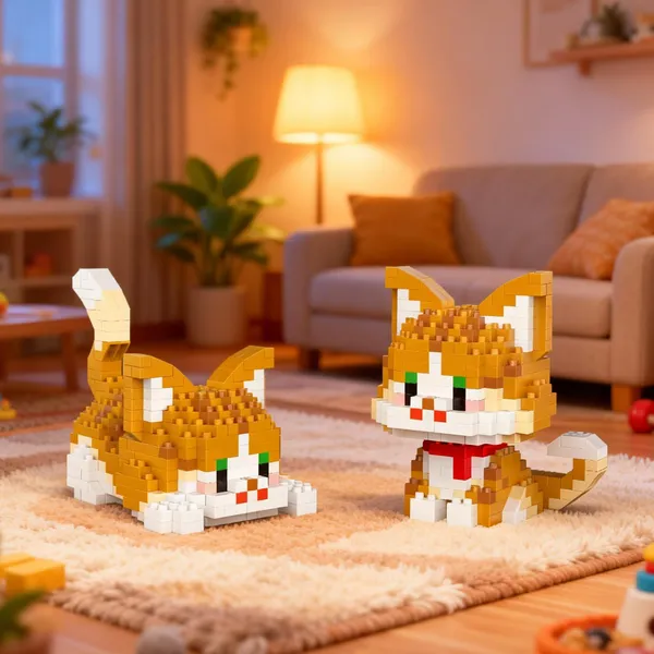 Cat_Building_Block_Toy_-_White_&_Yellow