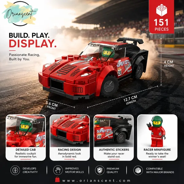 Jumbo_Red_GT_Racing_Car_Building_Blocks_Set_(151_Pieces)