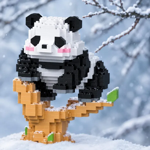 New_Playing_Panda_Building_Block_Toys_-_On_Tree