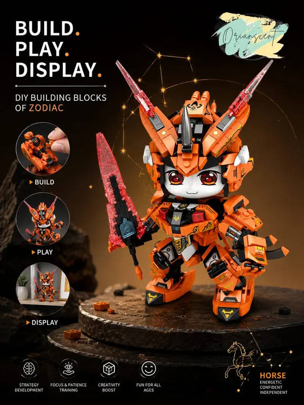 DIY_Zodiac_Horse_Mecha_Building_Block_Set_–_573_Pieces