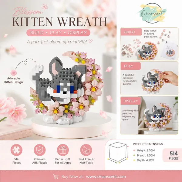 Cherry_Blossom_Kitten_Moon_Mini_Building_Block_Set