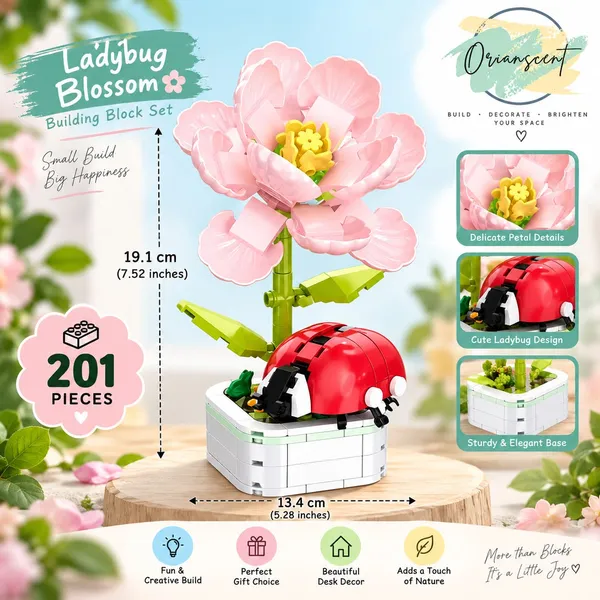 DIY_Ladybug_Blossom_Building_Block_Set_(201_Pcs)