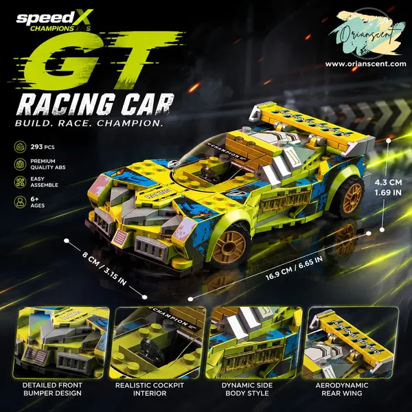 SpeedX_Champion_GT_Racing_Car_Building_Blocks_Set_–_293_Pieces