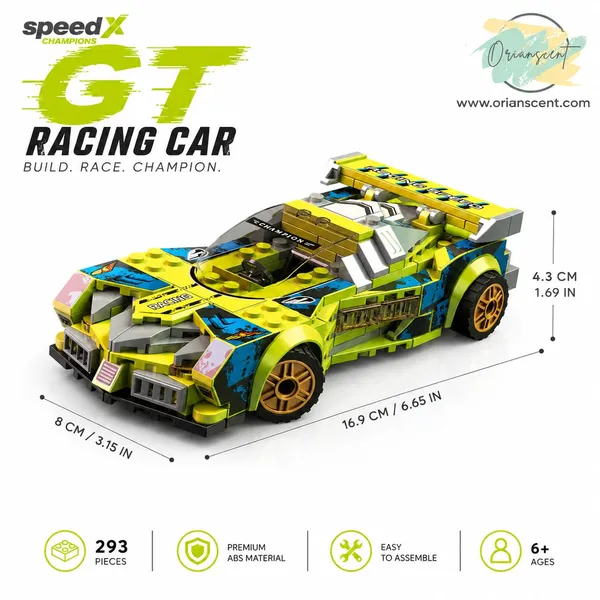 SpeedX_Champion_GT_Racing_Car_Building_Blocks_Set_–_293_Pieces