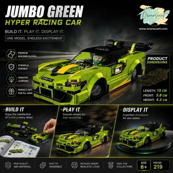 Jumbo_Green_Hyper_Racing_Car_Building_Blocks_Set_(219_Pieces)