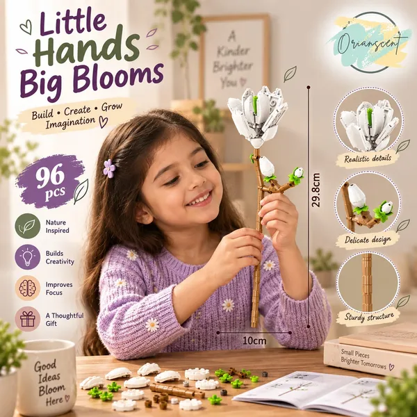 DIY_White_Magnolia_Flower_Building_Block_Set_–_96_Pieces