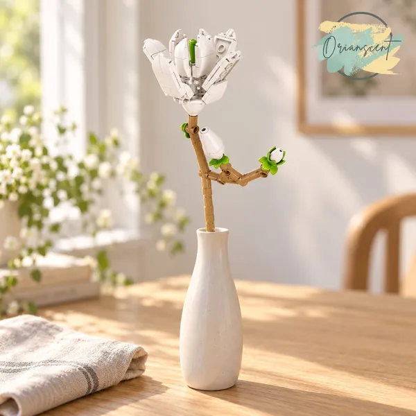 DIY_White_Magnolia_Flower_Building_Block_Set_–_96_Pieces