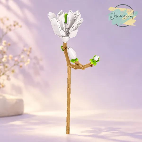 DIY_White_Magnolia_Flower_Building_Block_Set_–_96_Pieces