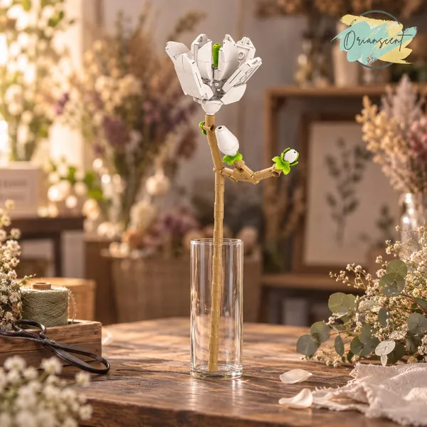 DIY_White_Magnolia_Flower_Building_Block_Set_–_96_Pieces