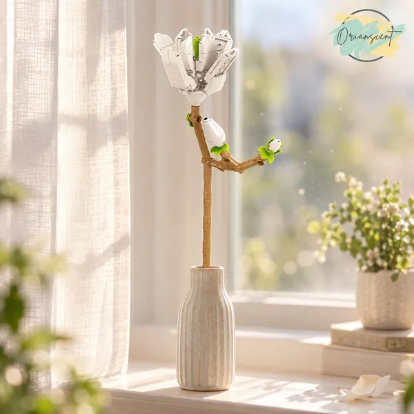 DIY_White_Magnolia_Flower_Building_Block_Set_–_96_Pieces