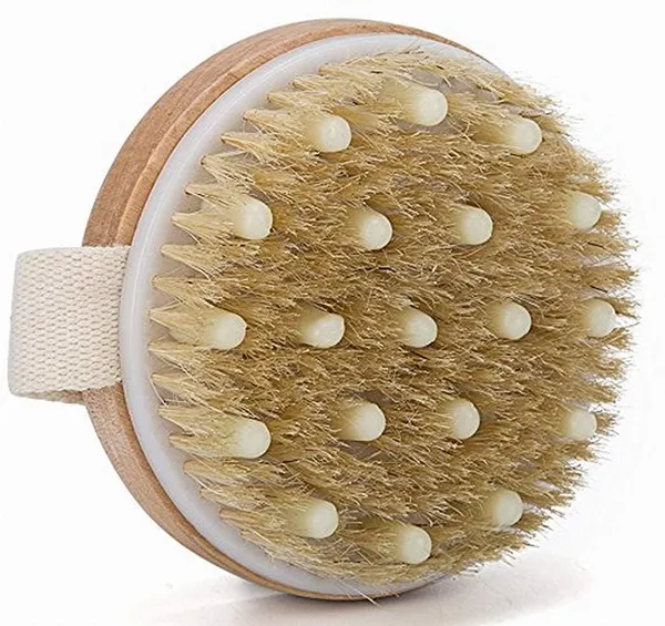 Brown_And_White_Wooden_Wet_And_Dry_Bath_Brush_With_Massager_For_Body_Exfoliation_Cellulite_Lymphatic_Care_All_Skin_Types