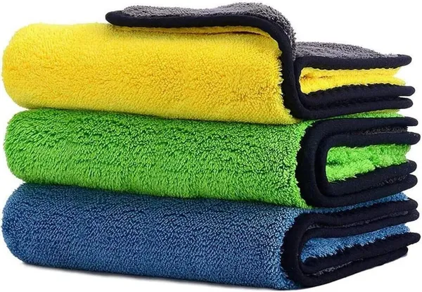 Multicolor_Microfiber_Car_Cleaning_Cloth_800_Gsm_40_X_40_Cm_Pack_Of_4_For_Car_Detailing