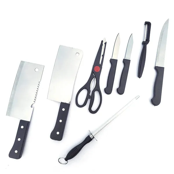 Black_Stainless_Steel_8_Piece_Knife_Set_With_Scissor_Sharpener_Peeler_For_Kitchen